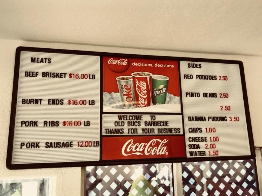 Old Bucs Barbecue Menu image 3