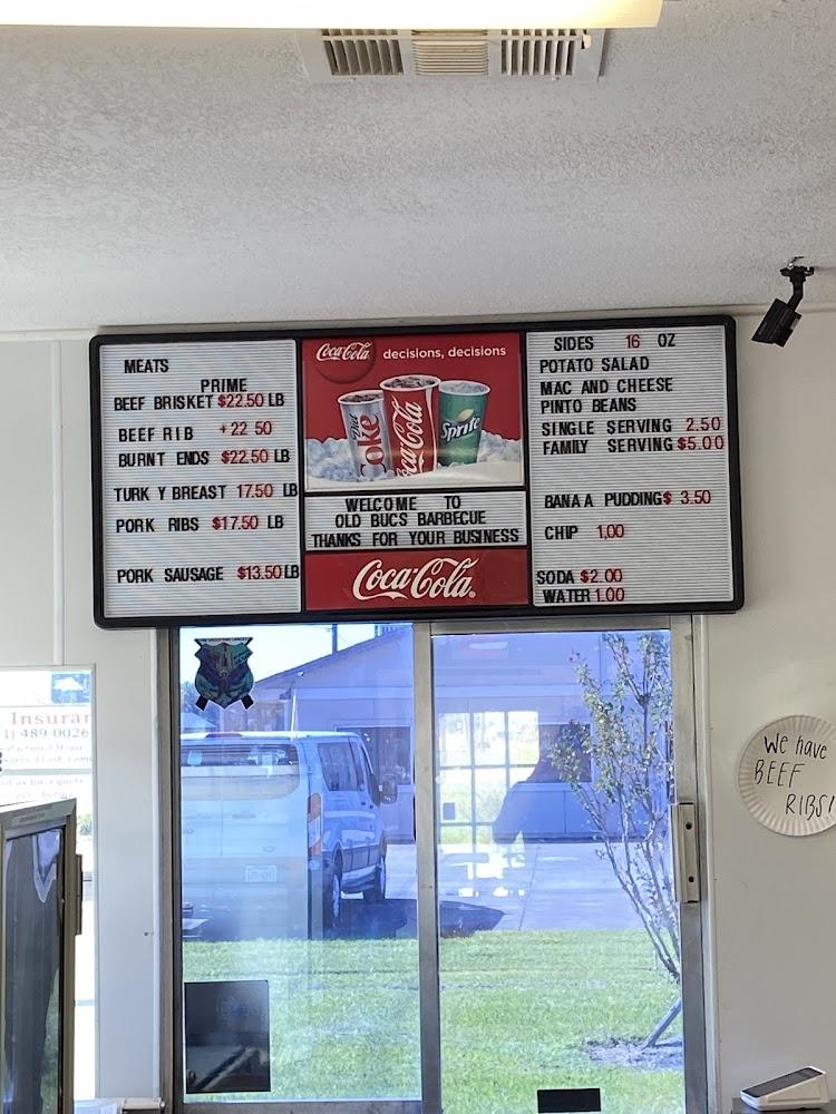 Old Bucs Barbecue Menu image 4
